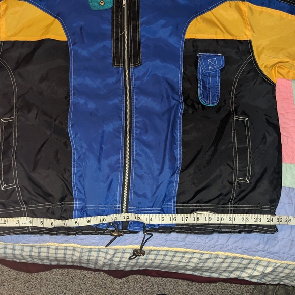 Y2K 90s Color Block Windbreaker jacket - Picture 7 of 8